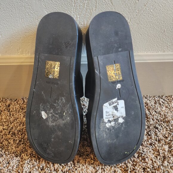 Dolce Vita Black & Gold Platforms - Picture 6 of 7